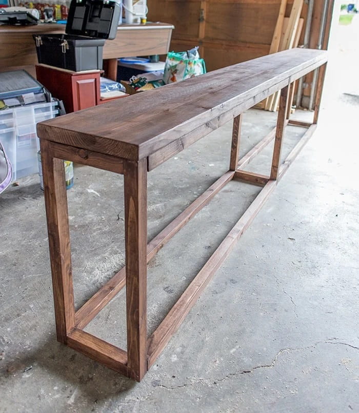 how to build sofa table