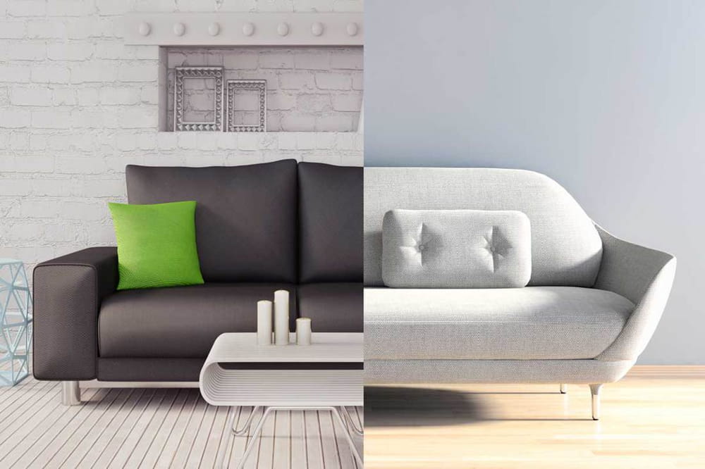 should sofa be lighter or darker than walls