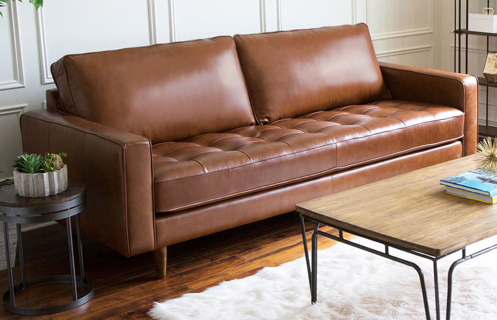 are leather couches in