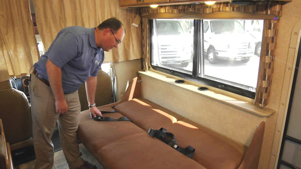 how to remove jack knife sofa from rv