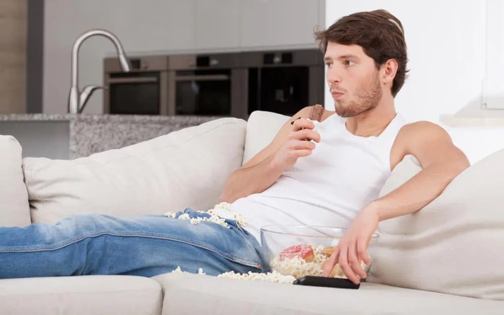 is eating on sofa bad for you